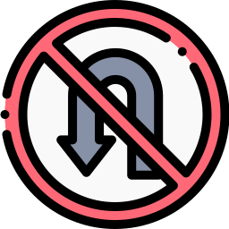 No turn icon