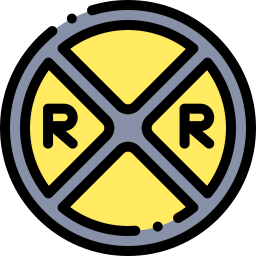 Railroad crossing icon