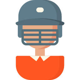 Cricket player icon
