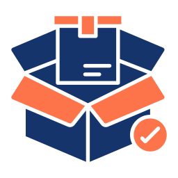 caja de entrega icono