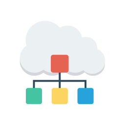 La computación en nube icono