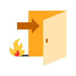 salida de incendios icono