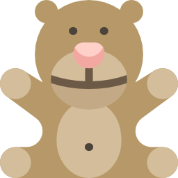 oso de peluche icono