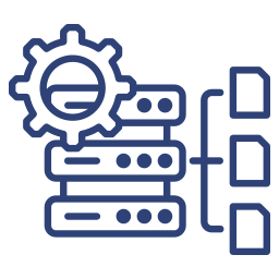 canalización de datos icono