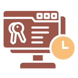 tiempo de acceso icono