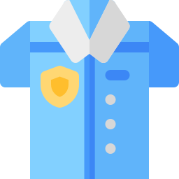 uniforme de policia icono