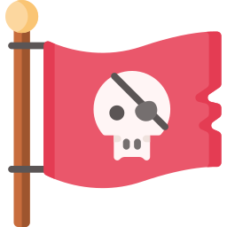 Пиратский флаг иконка