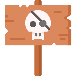Skull sign icon