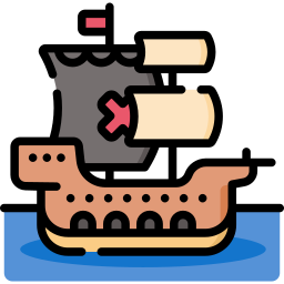 Pirate ship icon