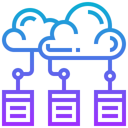 La computación en nube icono