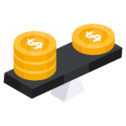 equilibrio financiero icono