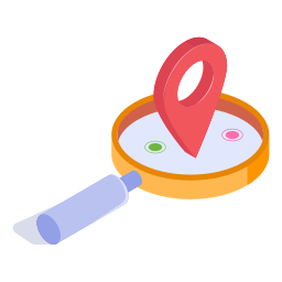 búsqueda de ubicación icono