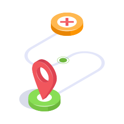 ubicación médica icono