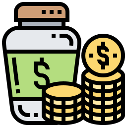 Money jar icon