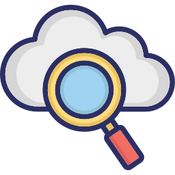 recherche dans le cloud Icône
