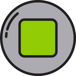 Botón de paro icono