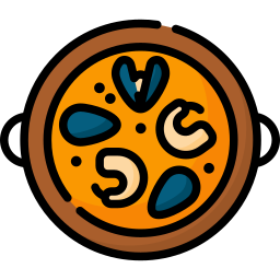 Seafood paella icon