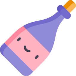 Botella de vino icono
