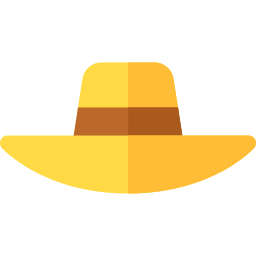 Sombrero de playa icono