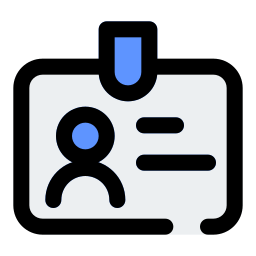 tarjeta de identificación icono
