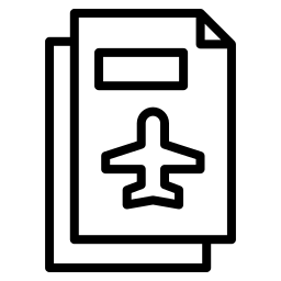 documento de vuelo icono