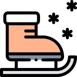 Ice skating shoes icon