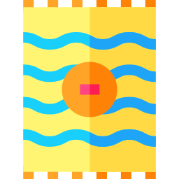 Beach towel icon