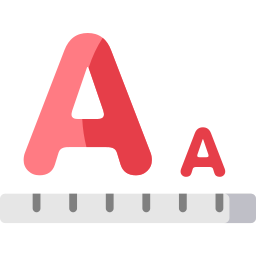 lettertypegrootte icoon