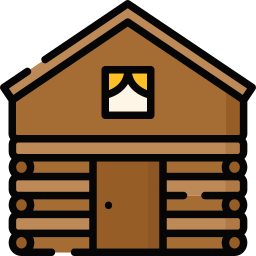 Cabaña de madera icono