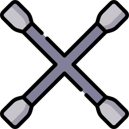 Cross wrench icon