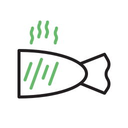 pescado asado icono