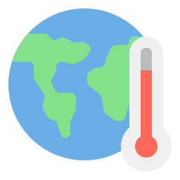 il riscaldamento globale icona