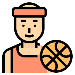 Jugador de baloncesto icono