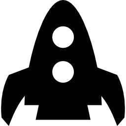 Rocket with two windows icon