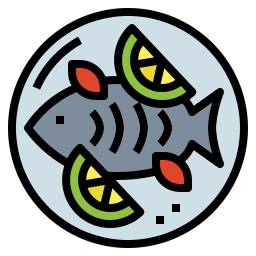 Steamed fish icon