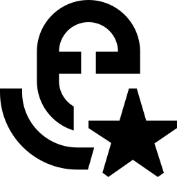 micrófono estrella icono