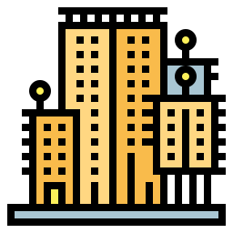 City garden tower icon