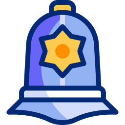casco de policía icono
