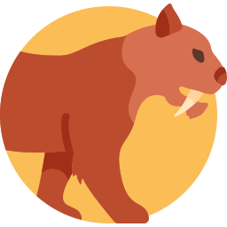 Saber toothed tiger icon