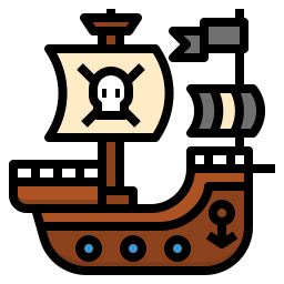 Barco pirata icono