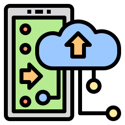 archiviazione cloud icona