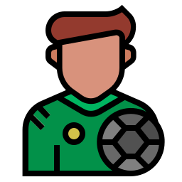 Jugador de fútbol icono