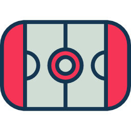 caja de hockey icono