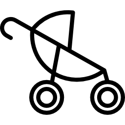 carrito de bebé icono