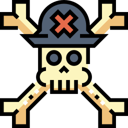 czaszka pirata ikona