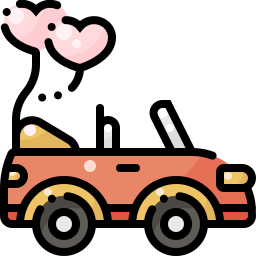 Wedding car icon