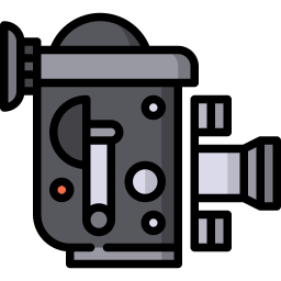 vecchia videocamera icona
