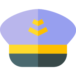 Sombrero de piloto icono