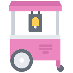 carrito de helados icono