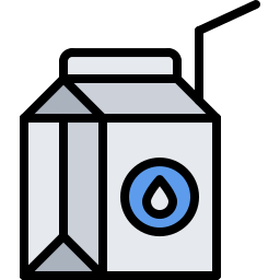 Caja de la leche icono